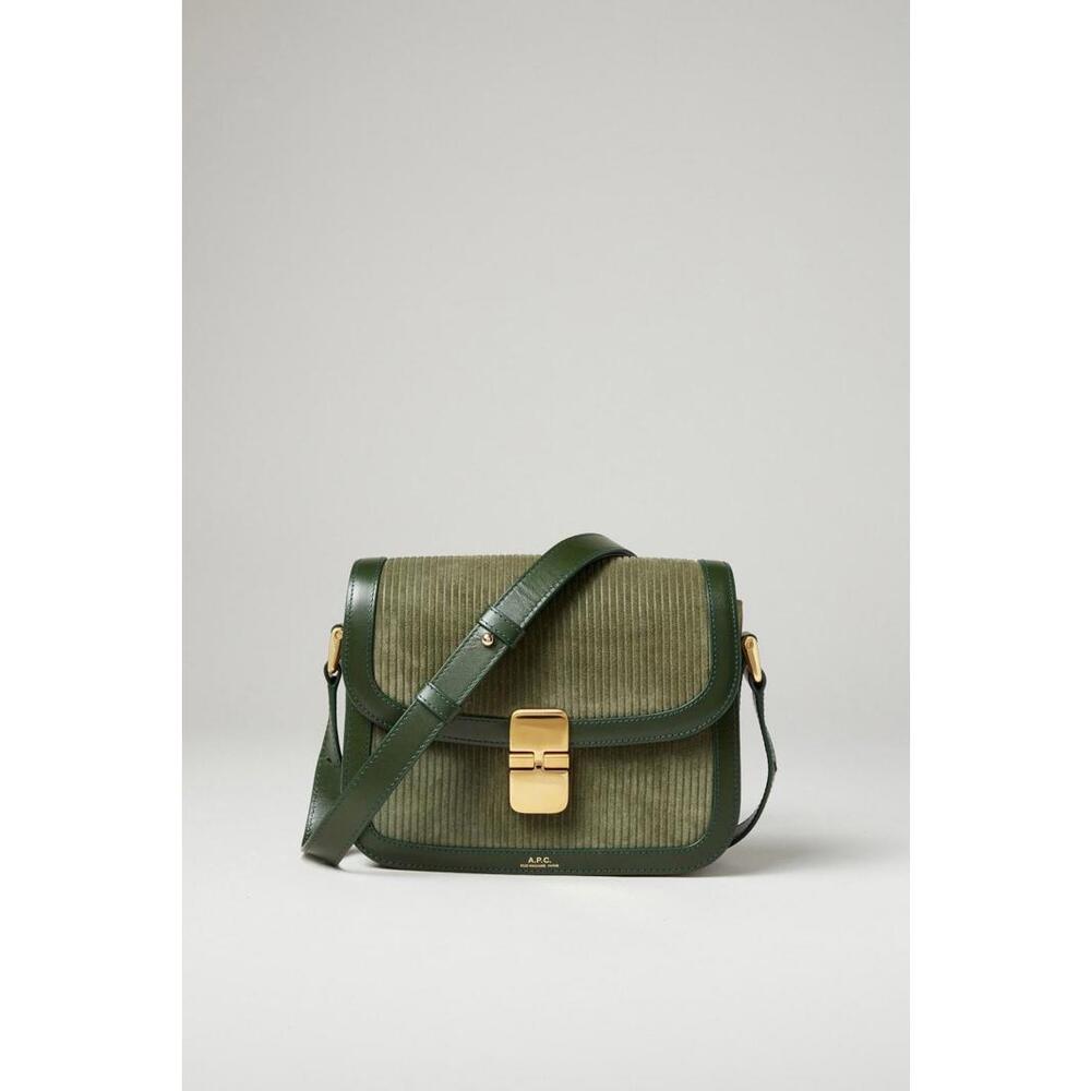 A.P.C. Corduroy Grace Bag – As Is (Tarnished Lock & Fabric Wear)
